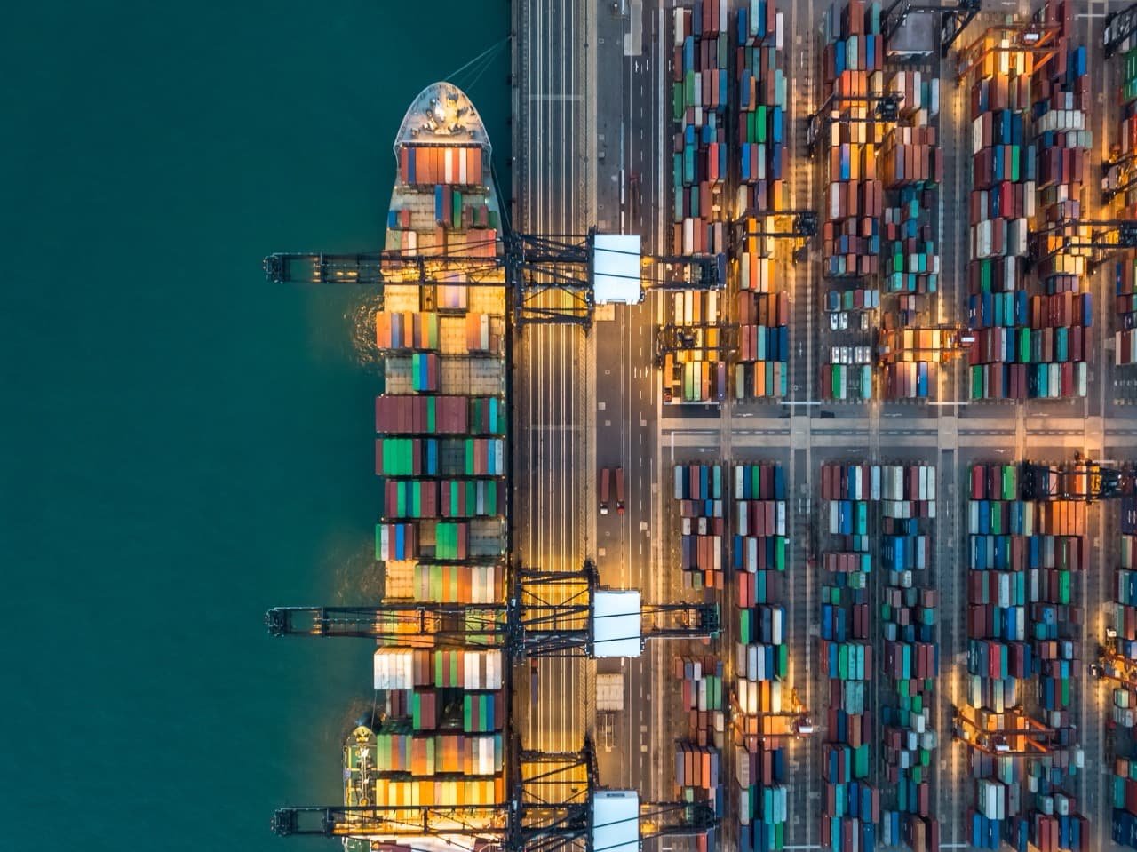 Cargo ship at port